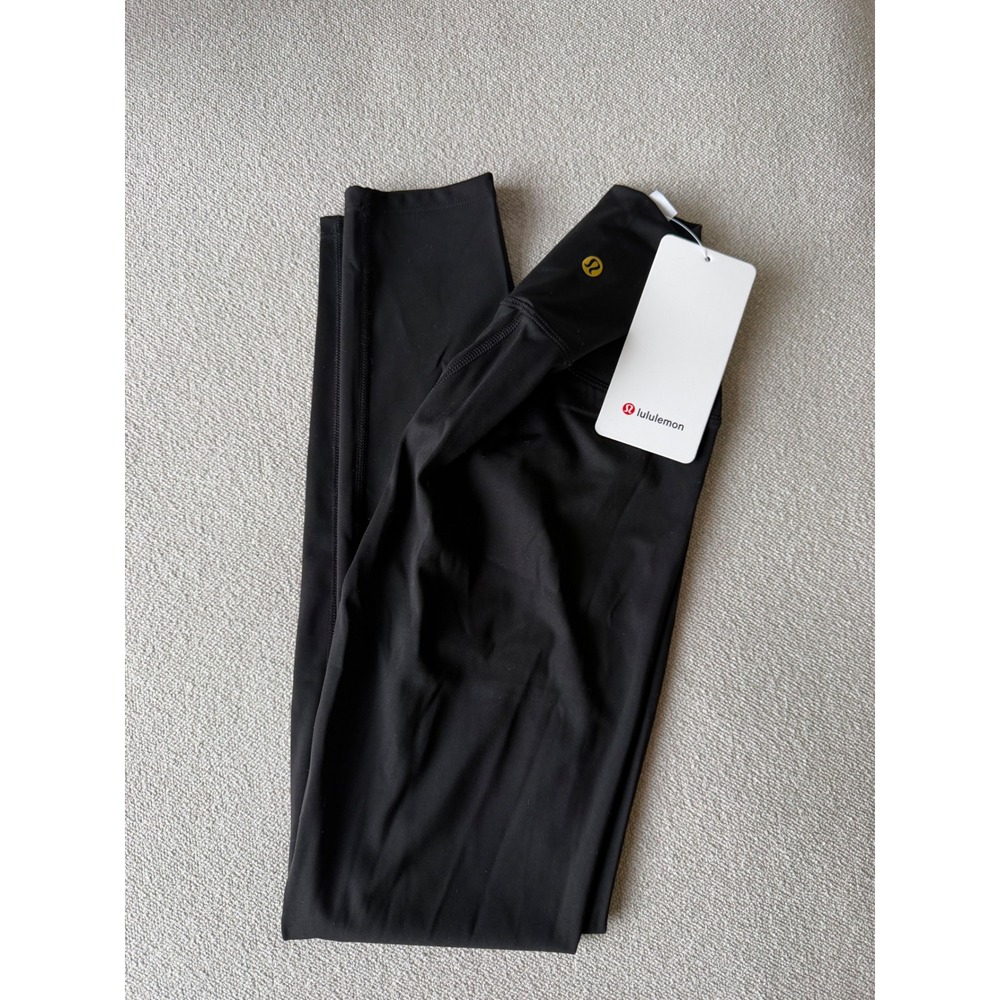 Lululemon Define Cropped Jacket Nulu Black Gold Zip & Leggings Set Size 6 NEW - Picture 5 of 8